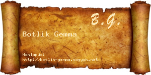 Botlik Gemma névjegykártya